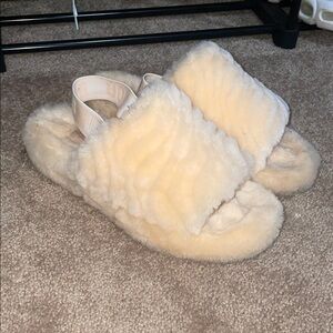 Cozy Peach Fuzzy Slippers